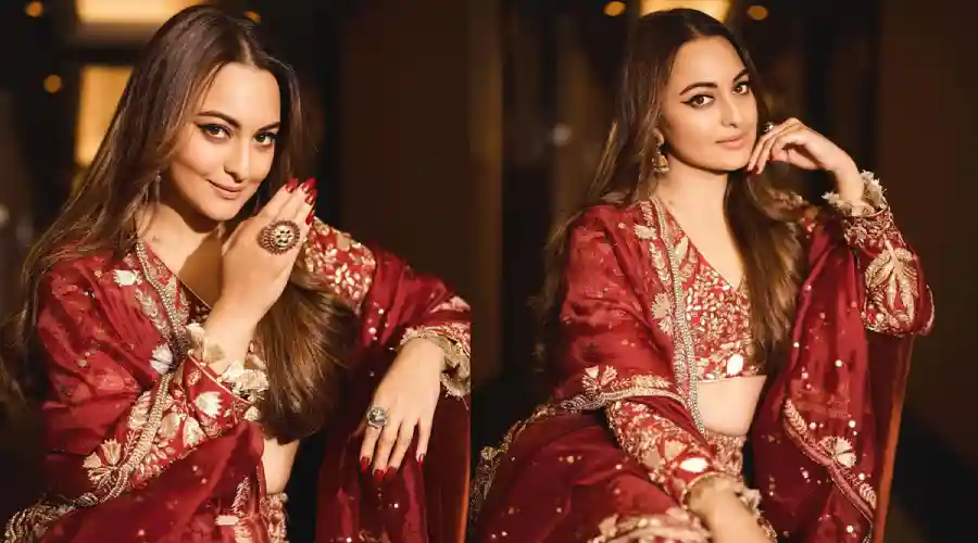 sonakshi sinha ka tisara veding luk