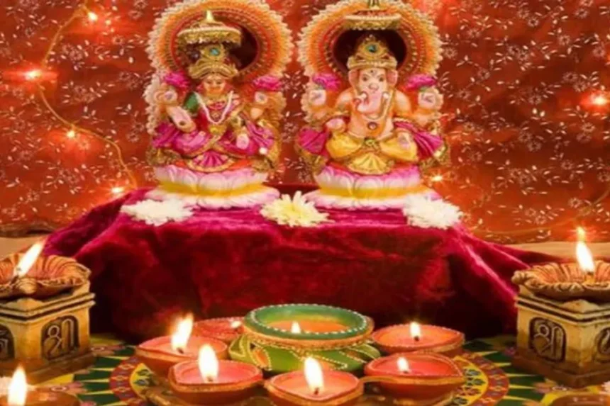 deepawali festival of worship of goddess lakshmi and lord ganesha