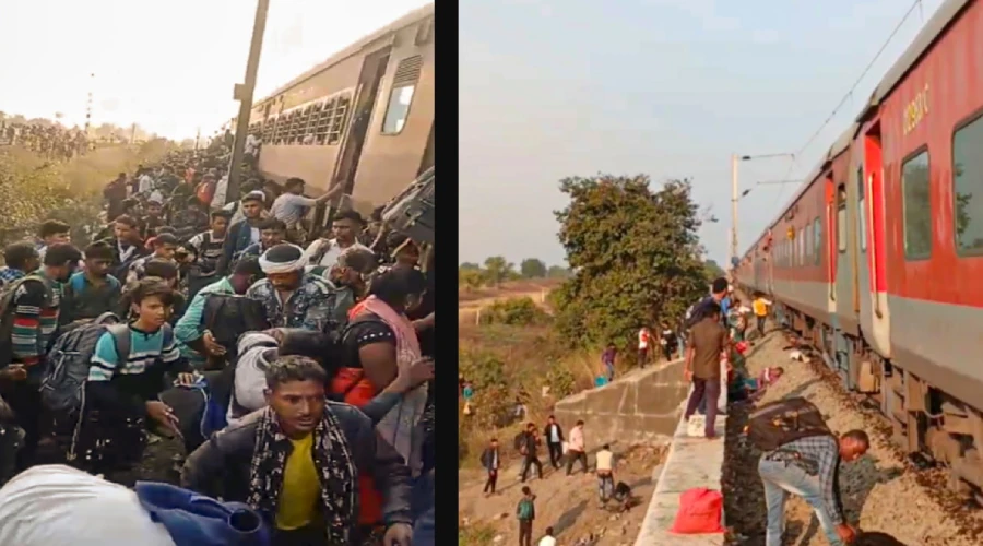 Train ke pahiyon se dhuan nikalne par faili aphavah