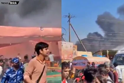 mahakumbh mela ke sectar-18 shankaracharya road par lagi aag